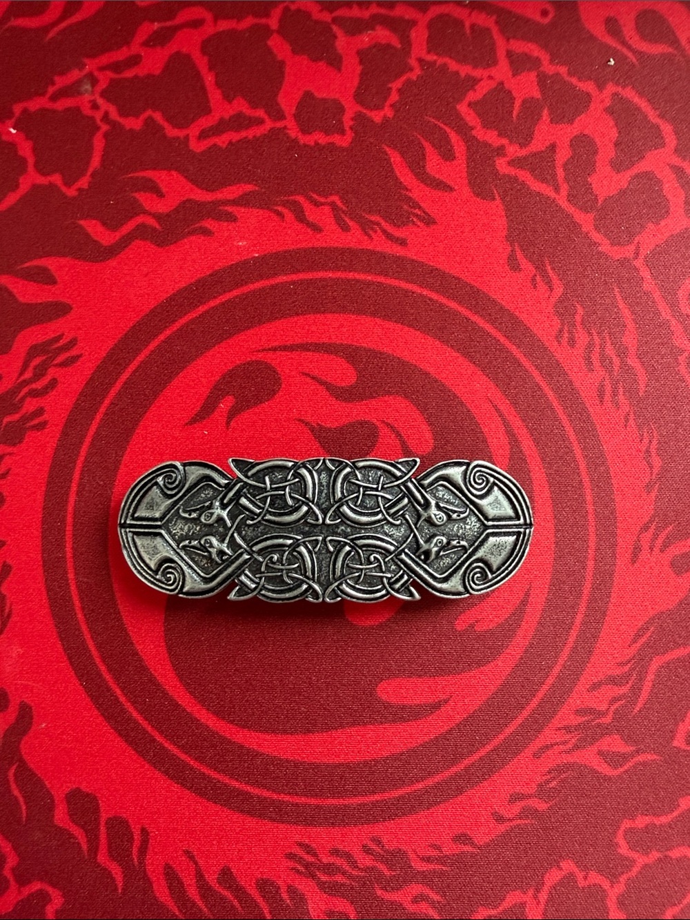 Silver Celtic Knot Metal hair clip